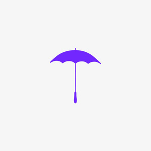 彩色雨伞矢量插图