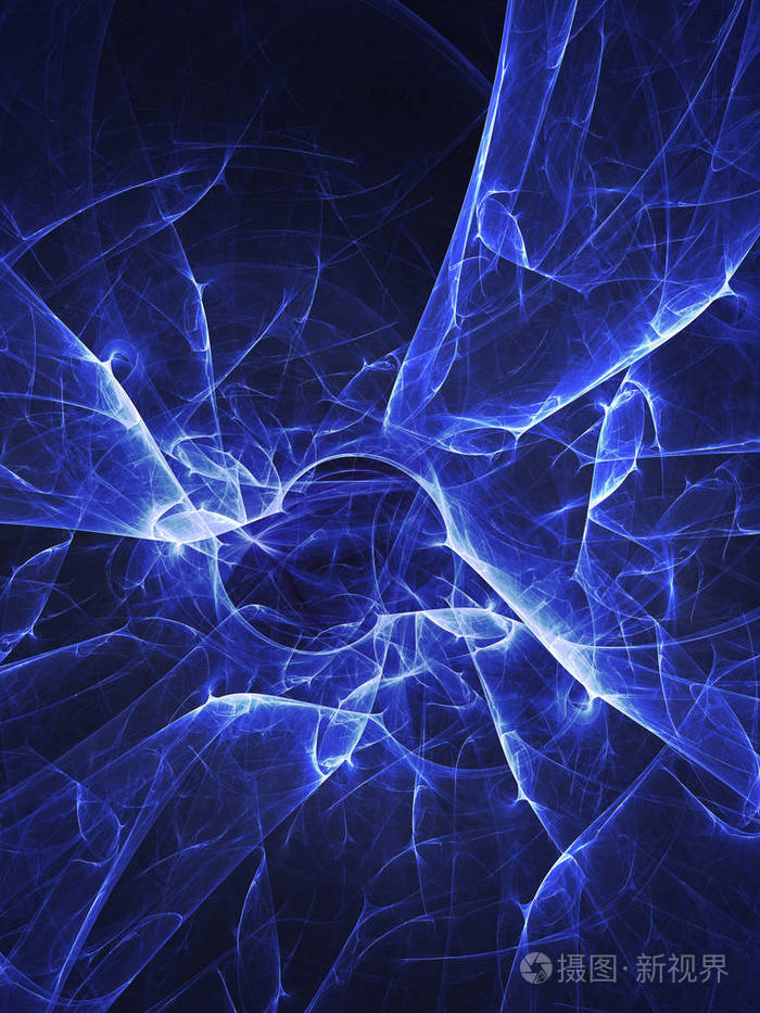 抽象混沌分形背景三维渲染图