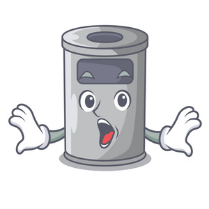 房间垃圾桶惊奇卡通钢垃圾桶在房间里照片