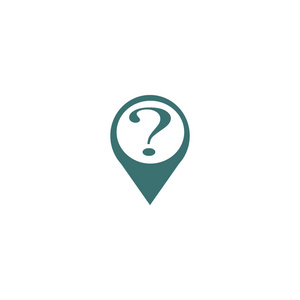 问题答案贴纸问号简单图标矢量插图照片