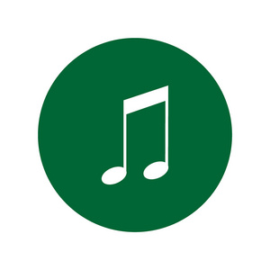 音乐音符符号的极简矢量图标照片
