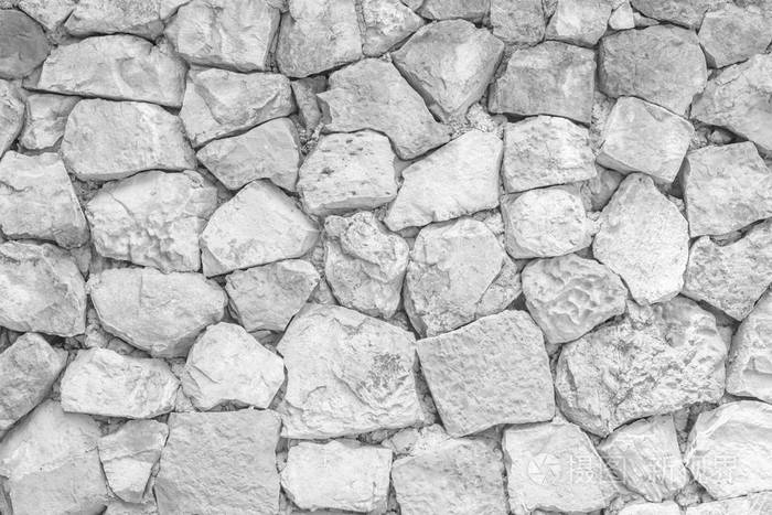 无缝白色图案的装饰灰色石板石墙面现代风格设计装饰不均匀裂缝砖墙的