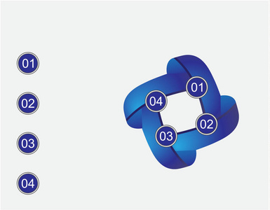 文本图形的信息图表描述了一个信息图表，从四个位置的3D蓝色。 与文本的信息，您可以很容易地将文本写入演示文稿。