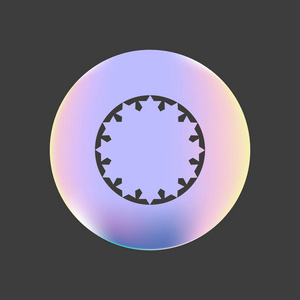 彩色圆圈矢量插图的极简主义图标