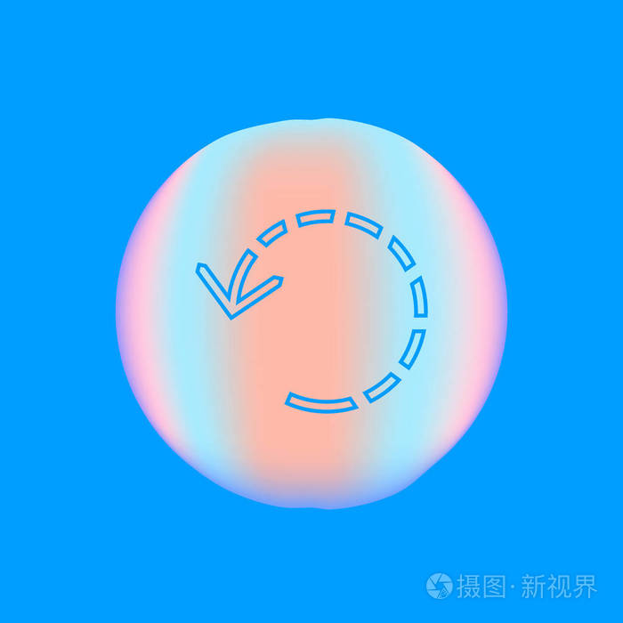 重新启动平面图标矢量插图媒体按钮概念