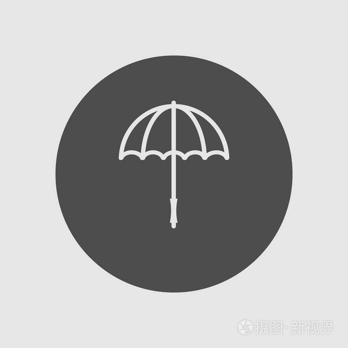 伞网图标矢量插图