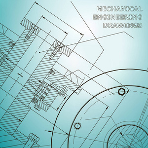 工程学科的背景。 技术说明。 机械工程。 技术设计。 仪器制造。 封面横幅。 淡蓝色