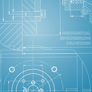 机械。 技术设计。 公司身份。 蓝色和白色