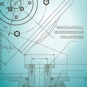 机械。 技术设计。 工程风格。 机械仪器制造。 封面传单。 公司身份。 淡蓝色