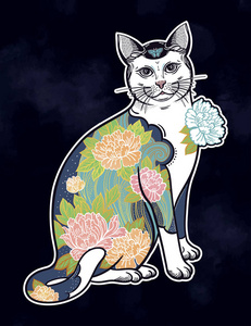 日本民间愉快的日本民间传说猫照片