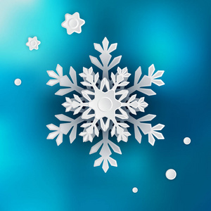 雪花水晶或冻星符号插画