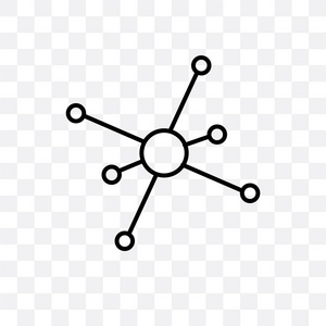 在透明背景上隔离的分子矢量图标, Molecul