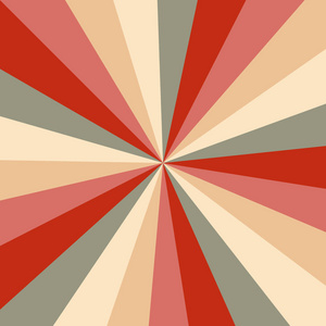 森伯斯特背景向量模式与老式彩色调色板的旋转径向条纹设计.