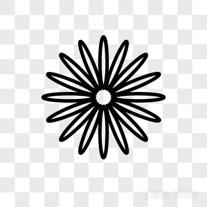 水仙花矢量图标在透明背景下分离水仙花标志设计