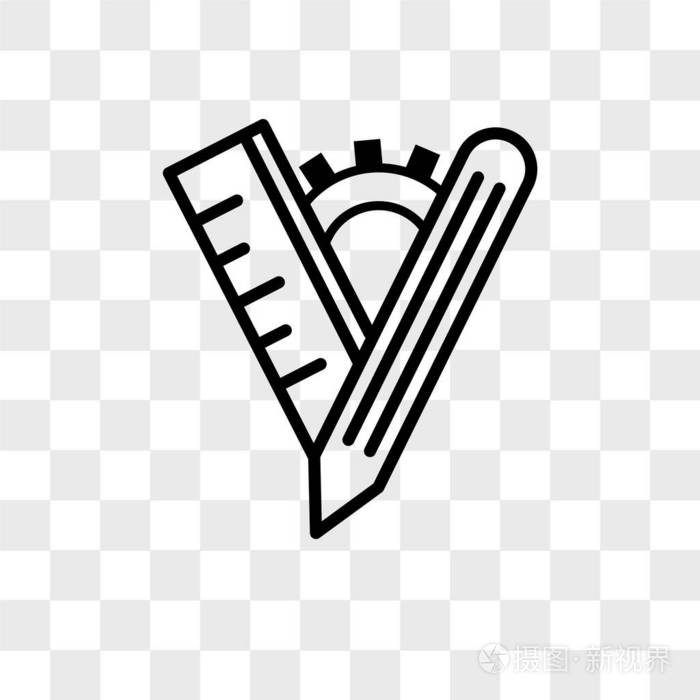 定制的矢量图标隔离在透明背景尾部