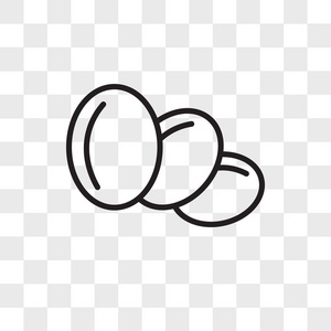 鸡蛋矢量图标隔离在透明的背景下, 鸡蛋标识 des照片