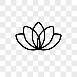 莲花矢量图标在透明背景下隔离, 莲花标志设计照片