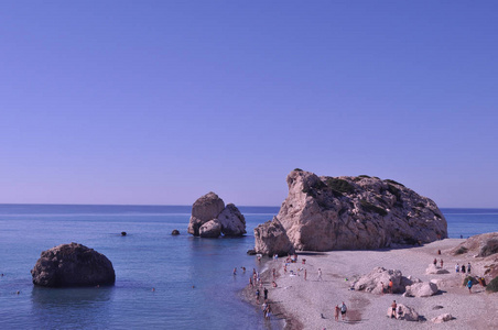 塞浦路斯美丽的佩特拉图鲁罗米乌海滩帕福斯