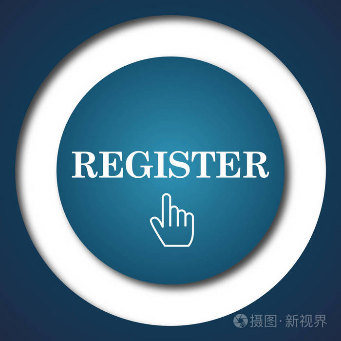 注册图标白底上网按钮
