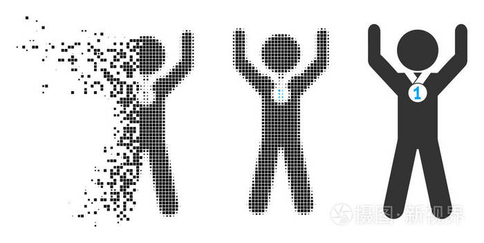 消失点半色调儿童冠军图标