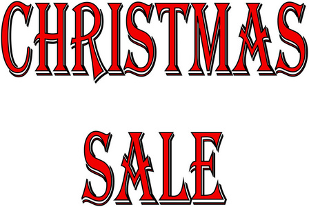 圣诞节销售假日季节文字标志插图白色背景。