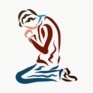 跪的男人背影图片