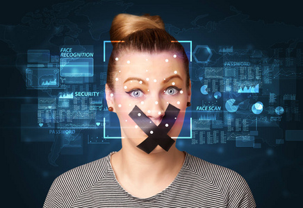 人脸识别科技图片-人脸识别科技素材-人脸识别科技插画-摄图新视界
