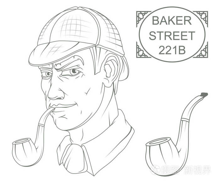 夏洛克福尔摩斯sherlockholmesvectorlondon与福尔摩斯sherlockholmes