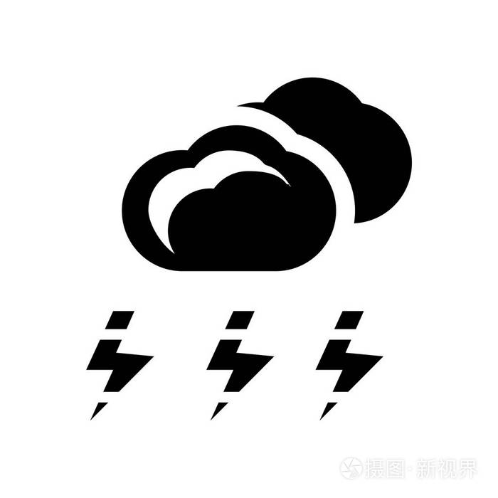 白色背景风暴透明标志生态符号隔离的风暴图标矢量