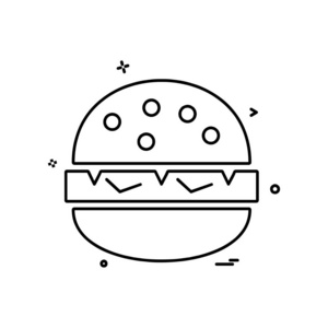 汉堡图标设计矢量