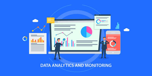 数据分析监测彩色横幅照片