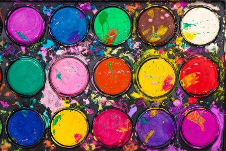 水彩颜料溅背景图片