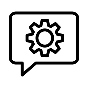 聊天平面图标隔离白色背景矢量插图照片