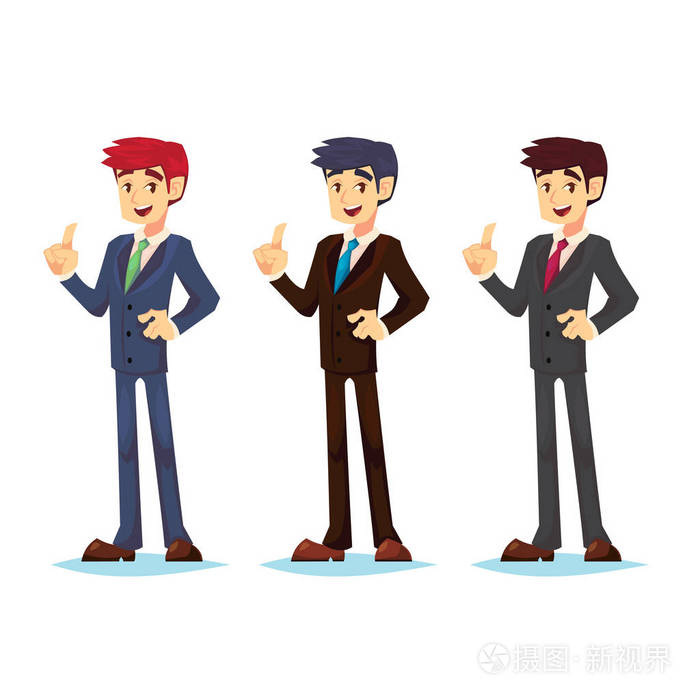 现代人物设计.平面卡通风格中的矢量插画