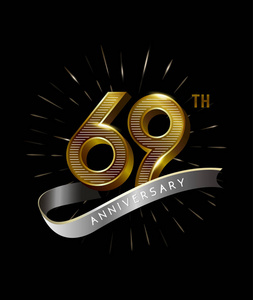 69周年纪念标志装饰背景