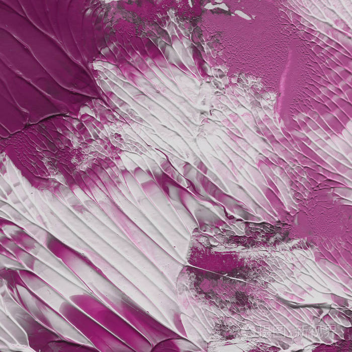 粉红色丙烯酸涂料纹理，抽象背景