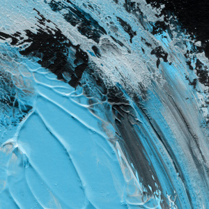 蓝色丙烯酸涂料纹理，抽象背景