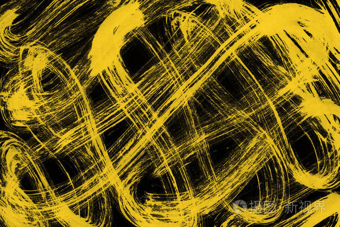 黄色墨水纹理抽象背景