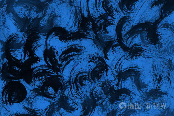 蓝色墨水纹理抽象背景