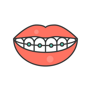 牙科护理模式背景矢量插图