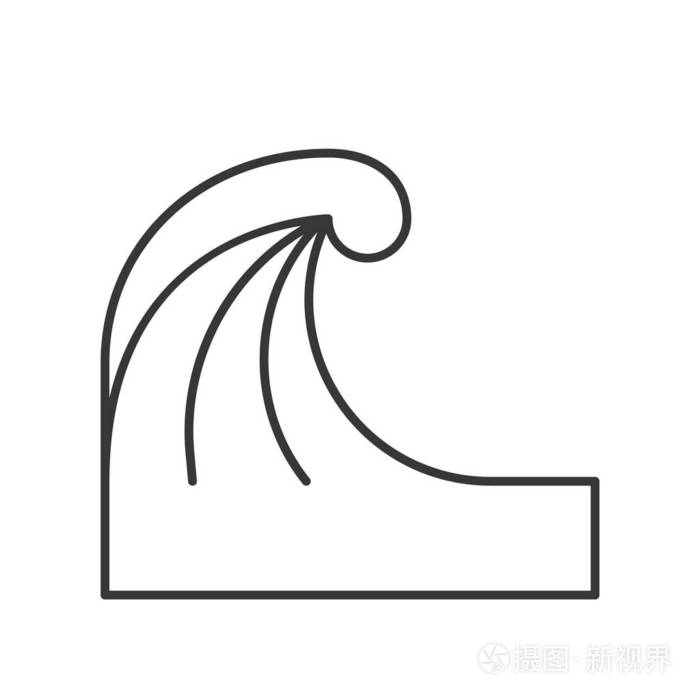 白色背景下海浪图标矢量插图插画-正版商用图片12vm6g-摄图新视界
