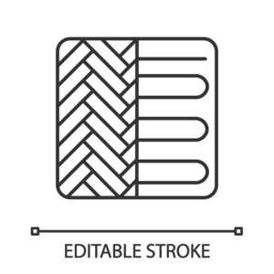 地板加热系统线性图标