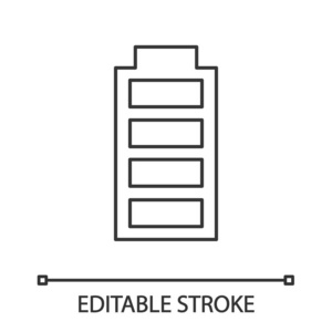 全充电电池线性图标