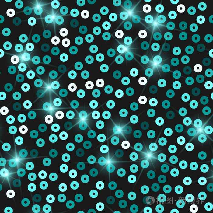 闪光无缝纹理令人钦佩的翡翠粒子闪光的亮片制成的无尽图案铝