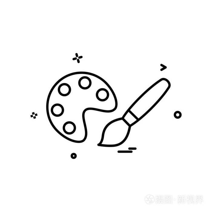 绘画图标矢量设计