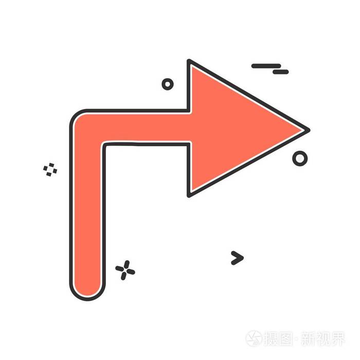 右箭头图标设计矢量