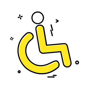 残疾人图标设计矢量