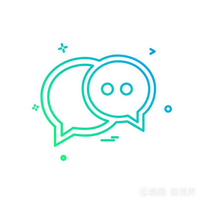 聊天短信网页图标矢量设计