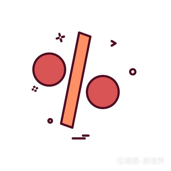 百分比图标设计向量