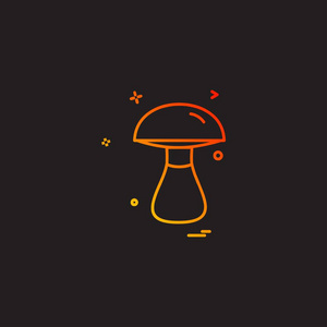 蘑菇图标设计矢量